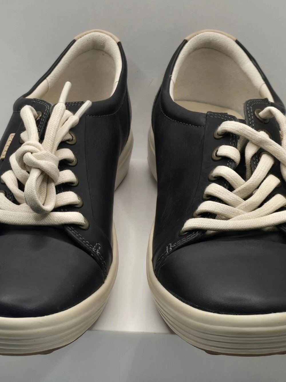 ECCO Soft 7 Leather Sneakers — Black, NWOT Sz 37/ US 6-6.5
